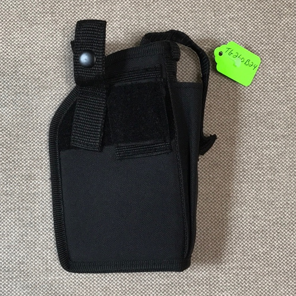 Black Ambidextrous Belt Holster with pouch Size 24